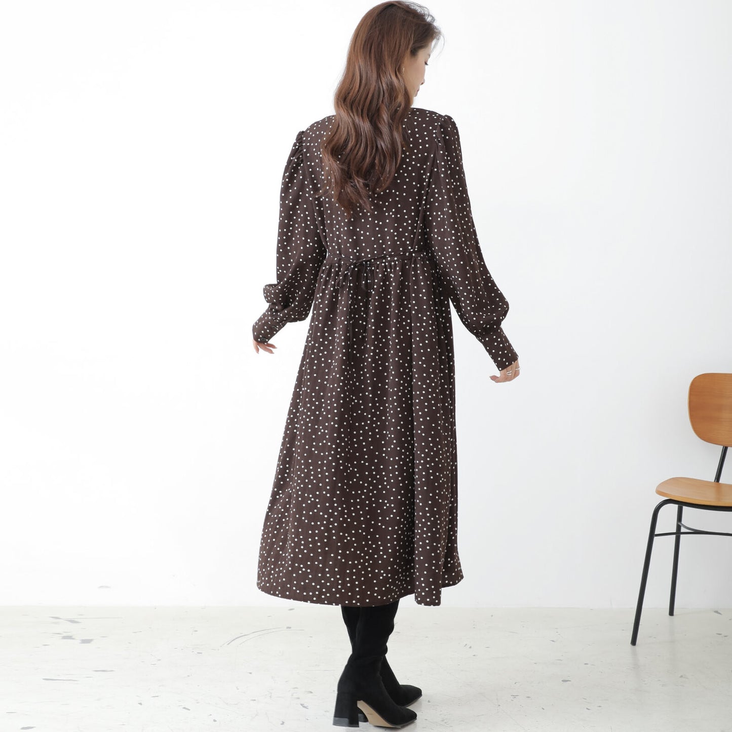 Long Length Dress 連衣裙 圓點圖案