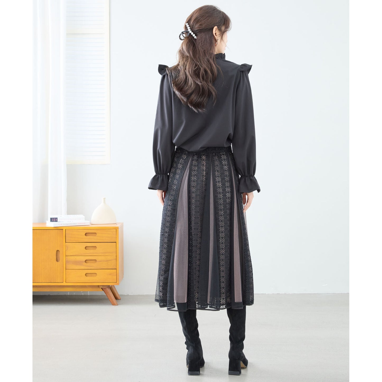 Long sleeve shirt 褶邊襯衫