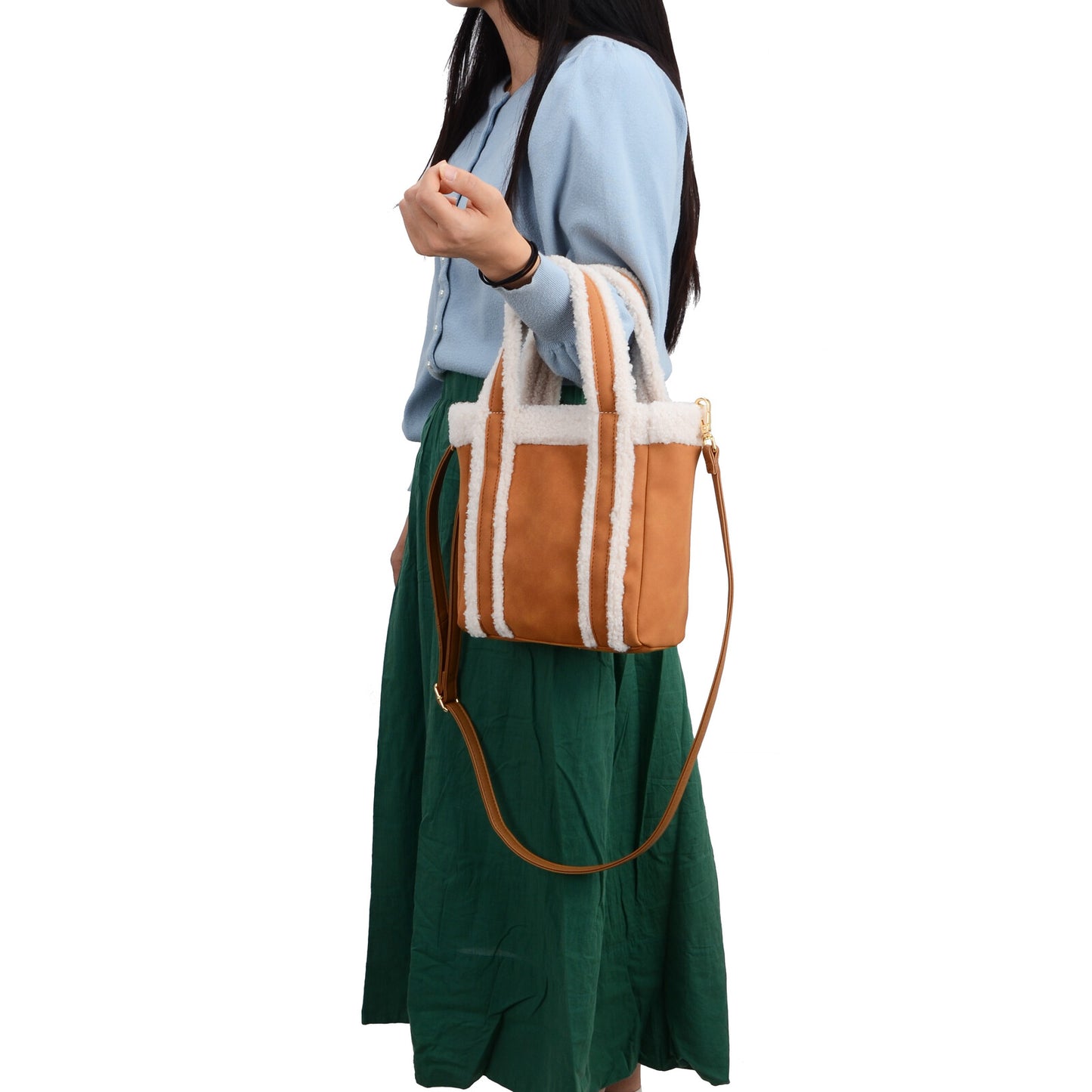 Feather Boa Suede 2-Way Bag 絨面革 馬海毛圍巾 2種方法 (CALA # 3200703)