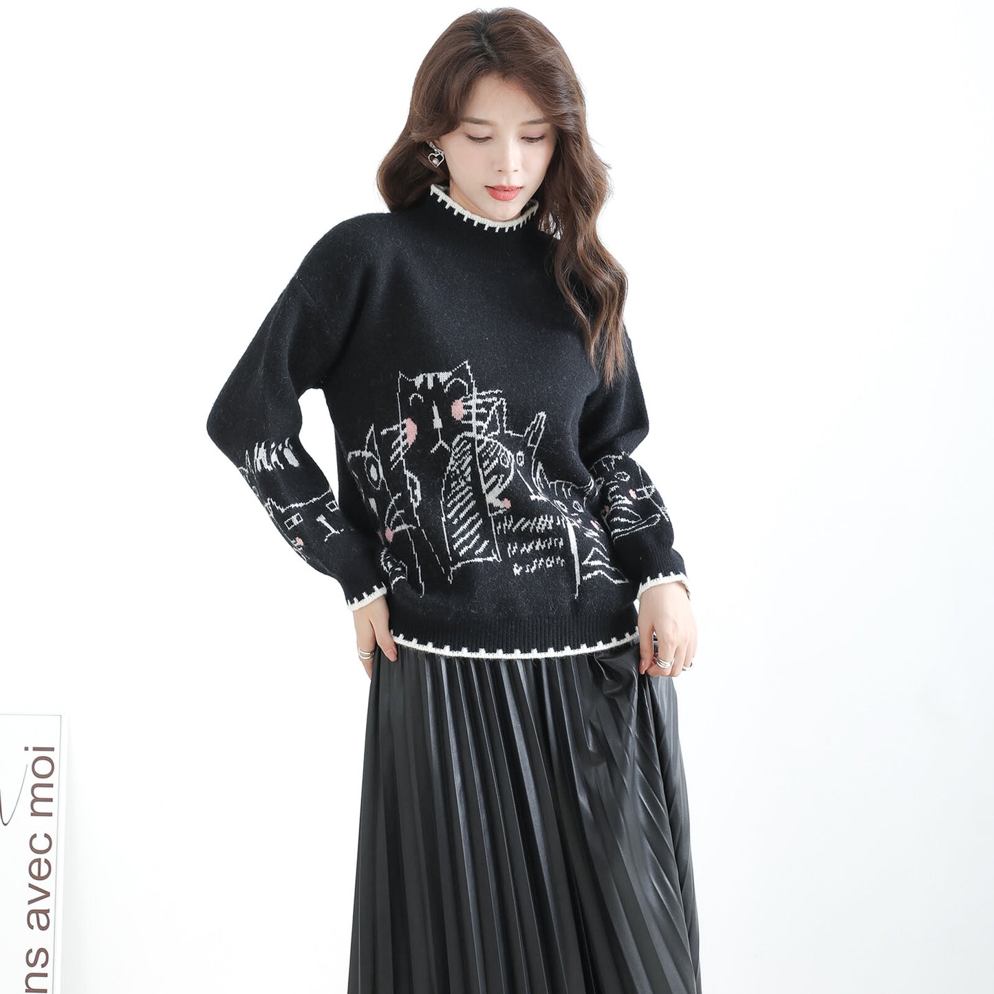 Knitwear with cute cats 可愛貓貓圖案的針織衫