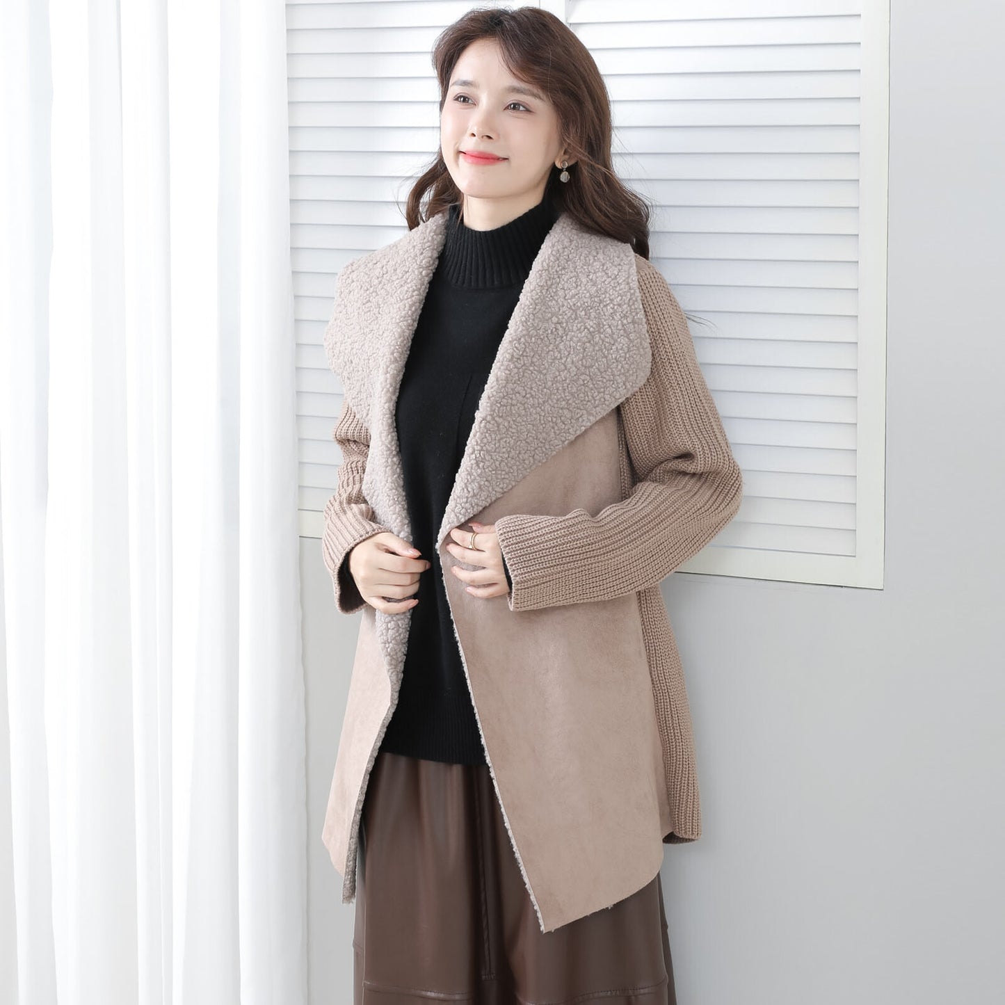 Warm knit jacket