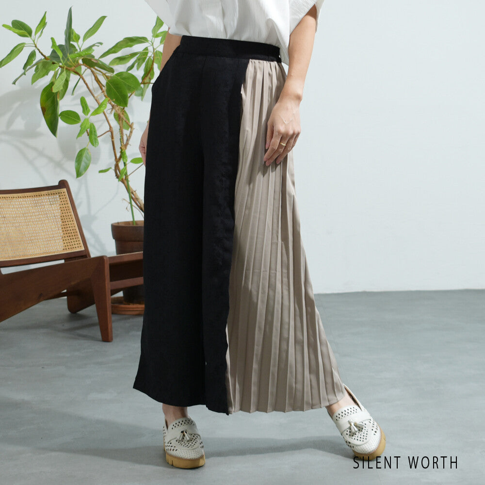 Pleated Floral Pattern Full-Length Pants / 百褶花卉圖案全長褲 (CALA # 1302302)