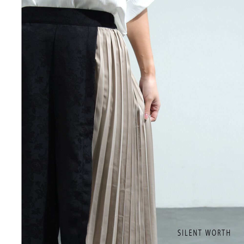 Pleated Floral Pattern Full-Length Pants / 百褶花卉圖案全長褲 (CALA # 1302302)