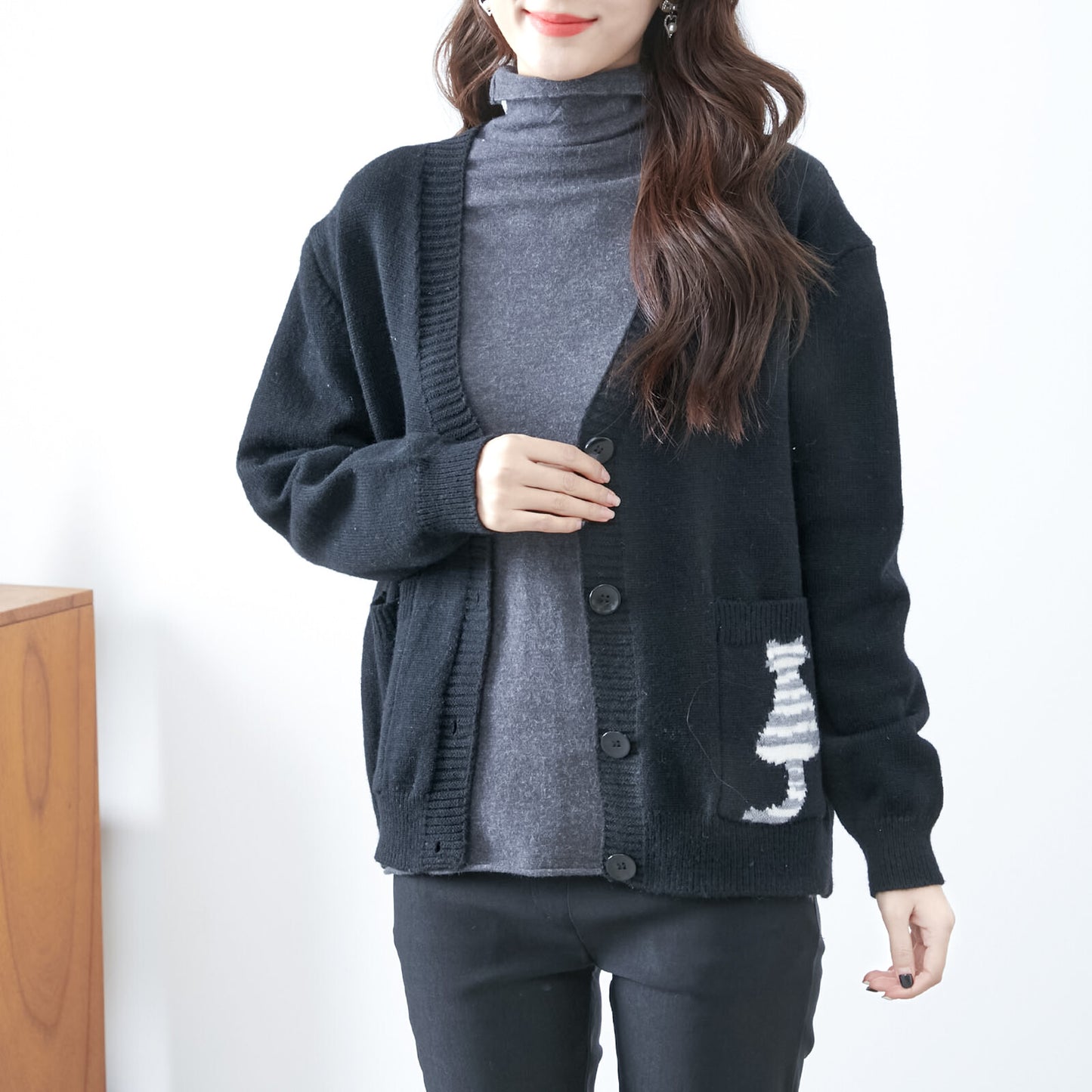 Cardigan with cute cats 可愛貓咪開襟衫