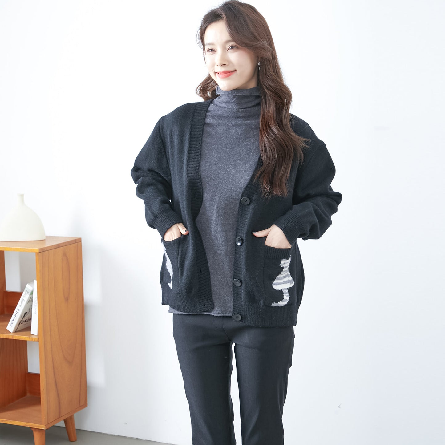 Cardigan with cute cats 可愛貓咪開襟衫