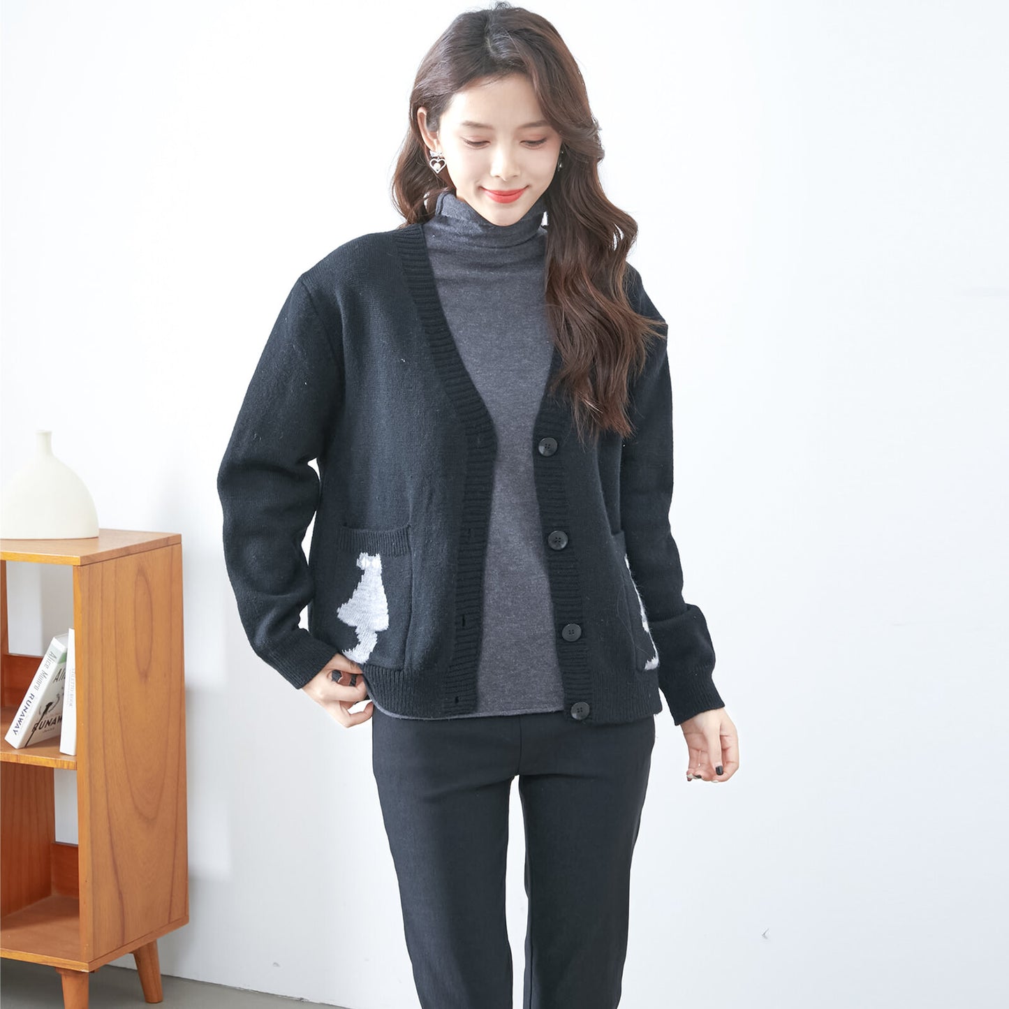 Cardigan with cute cats 可愛貓咪開襟衫