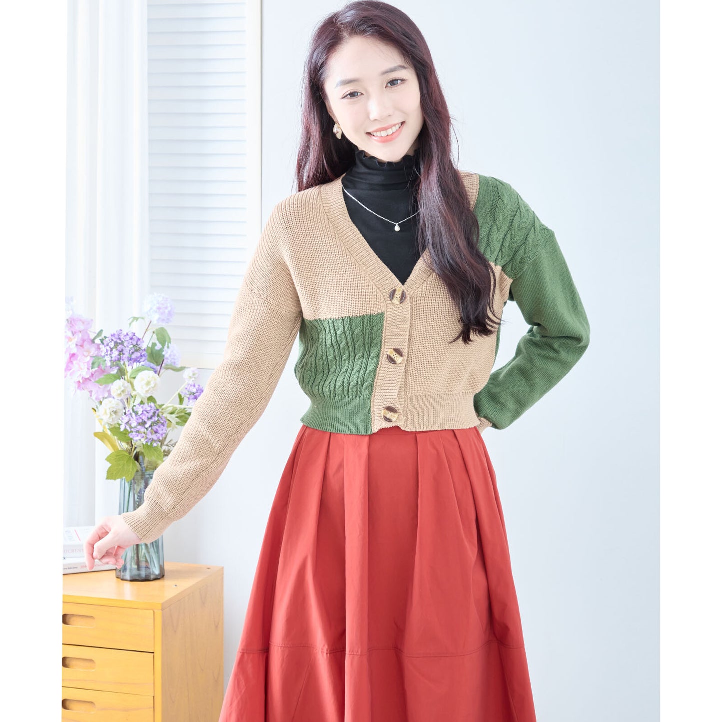 Colour Block Cardigan 開襟衫