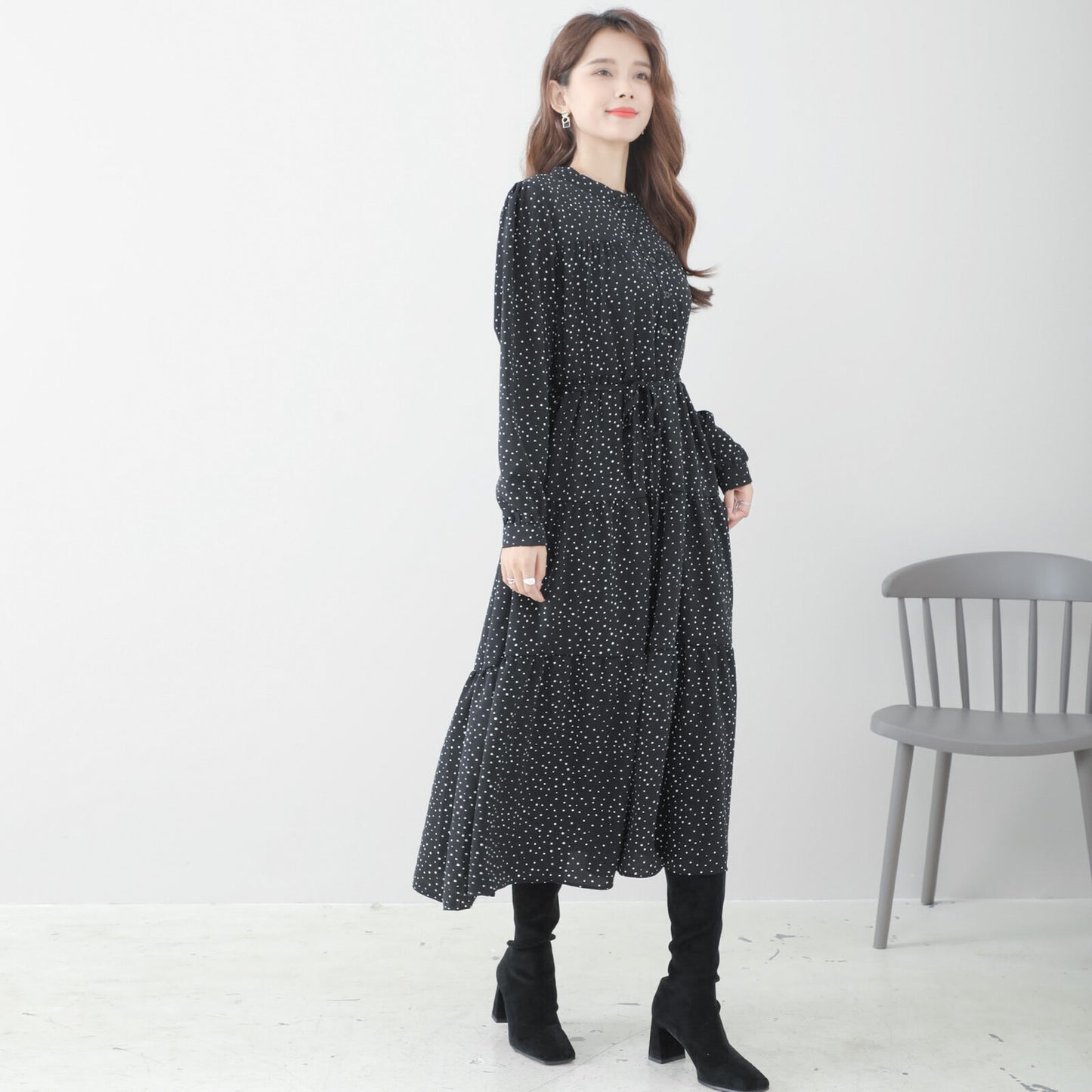 Tiered Polka Dot Dress 分層圓點連身裙