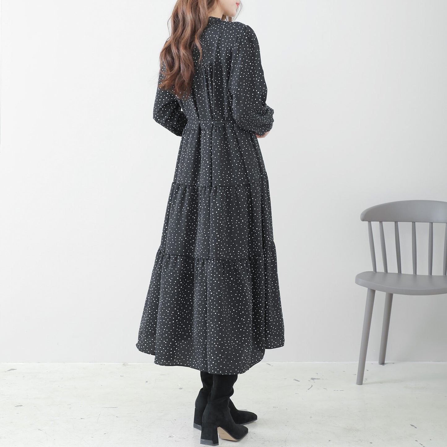 Tiered Polka Dot Dress 分層圓點連身裙