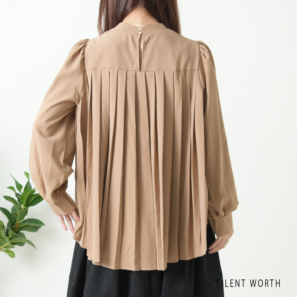 Pleated Button-Up Pullover Shirt/Blouse 連結襯衫/襯衫褶皺套頭衫 (CALA # 1108415)