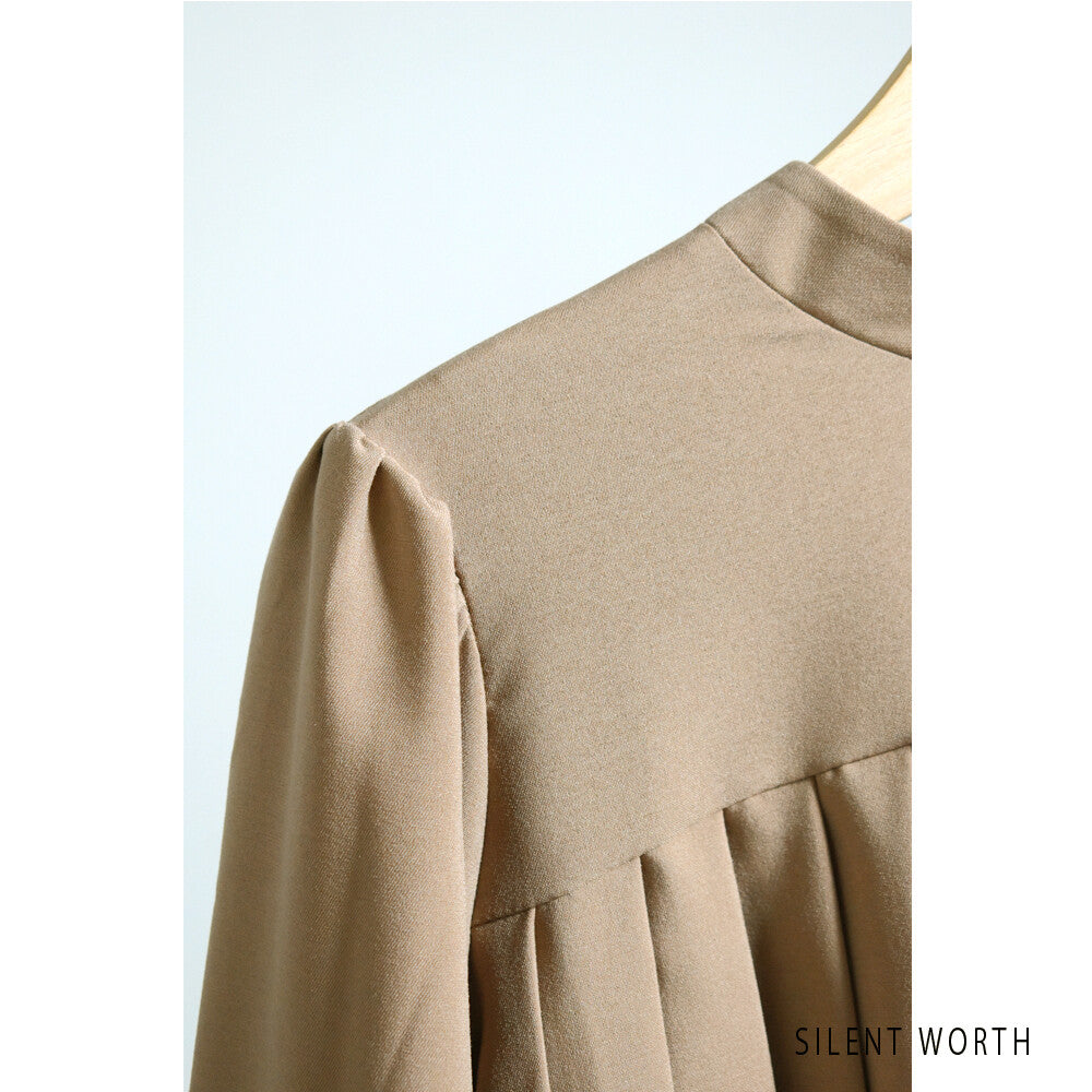 Pleated Button-Up Pullover Shirt/Blouse 連結襯衫/襯衫褶皺套頭衫 (CALA # 1108415)