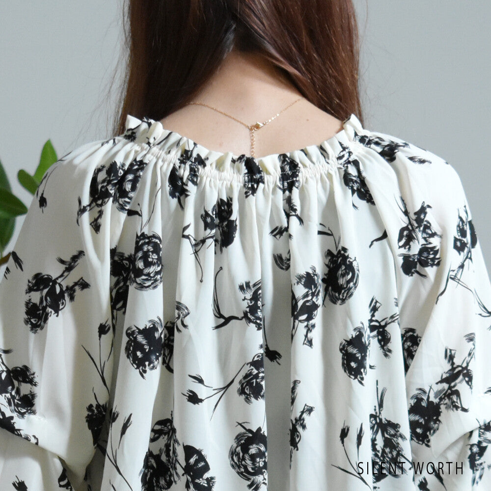 Floral Pattern Shirt/Blouse 花卉圖案繫扣襯衫/襯衫 (CALA # 1109401)