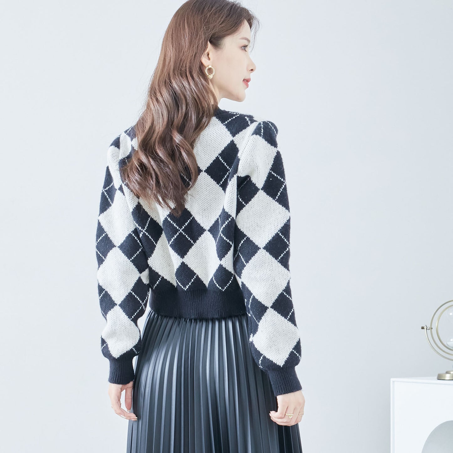 Cardigan Argyle Pattern 開襟衫-菱形圖案