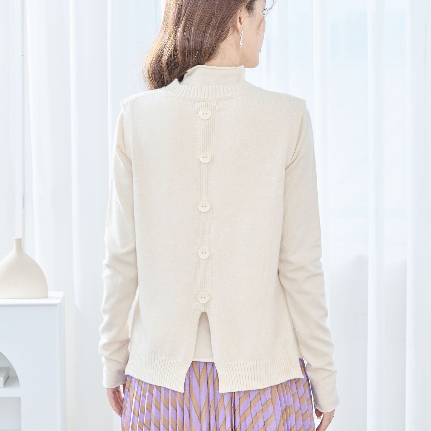 High Neck Sweater and Vest (2-Set) 高領毛衣和背心(2 件套)
