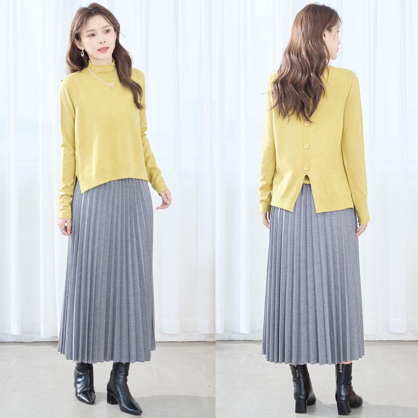 High Neck Sweater and Vest (2-Set) 高領毛衣和背心(2 件套)