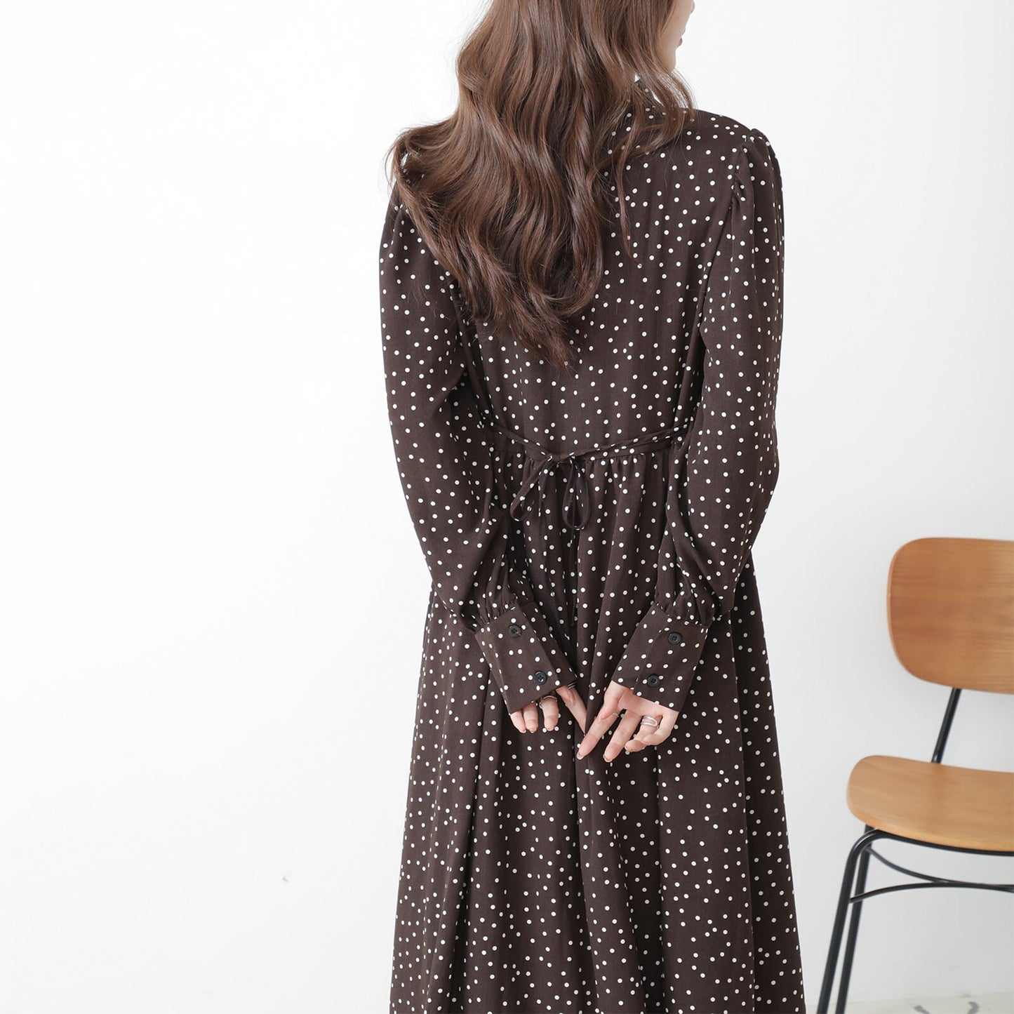 Long Length Dress 連衣裙 圓點圖案