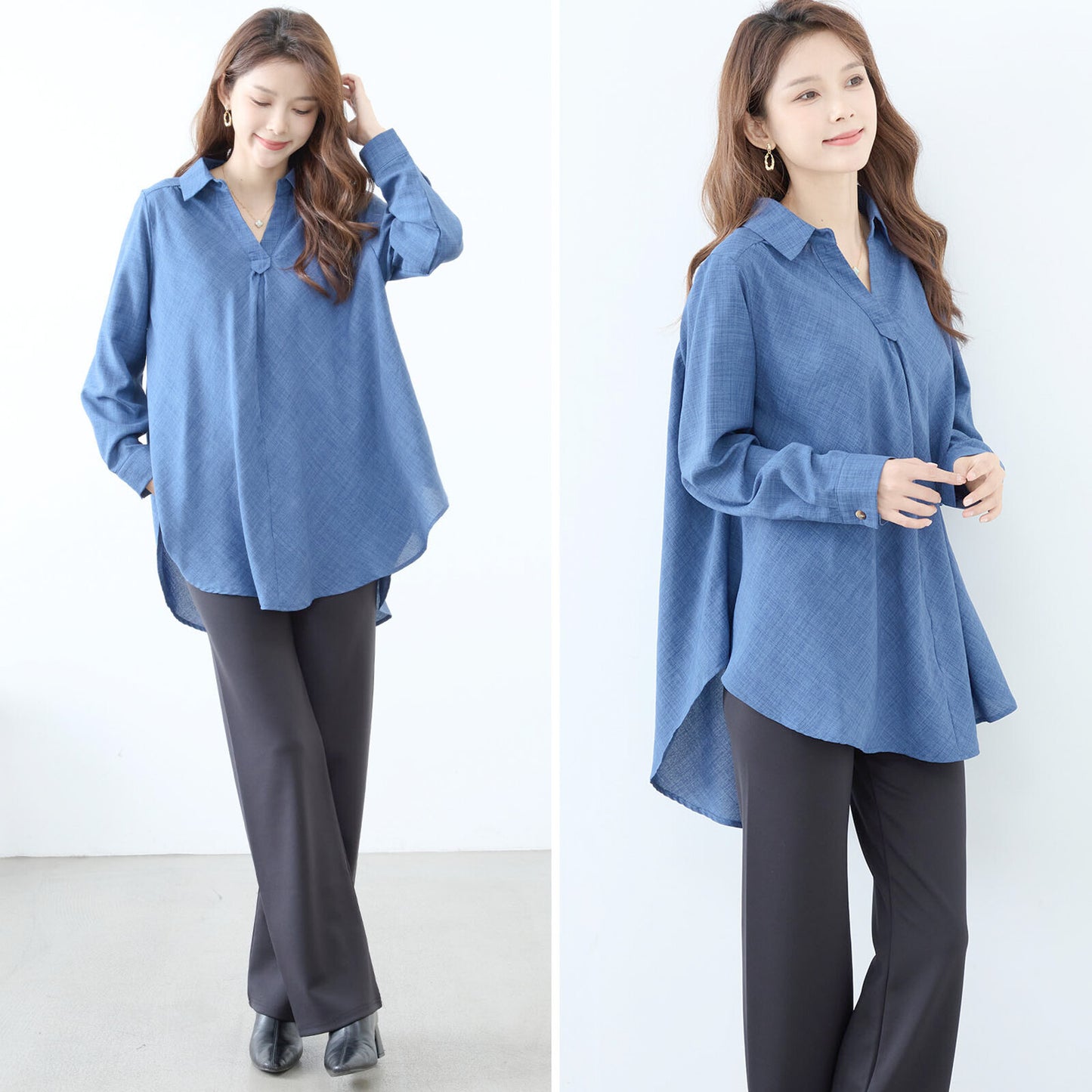 Skipper V-Neck Shirt Blouse V領襯衫