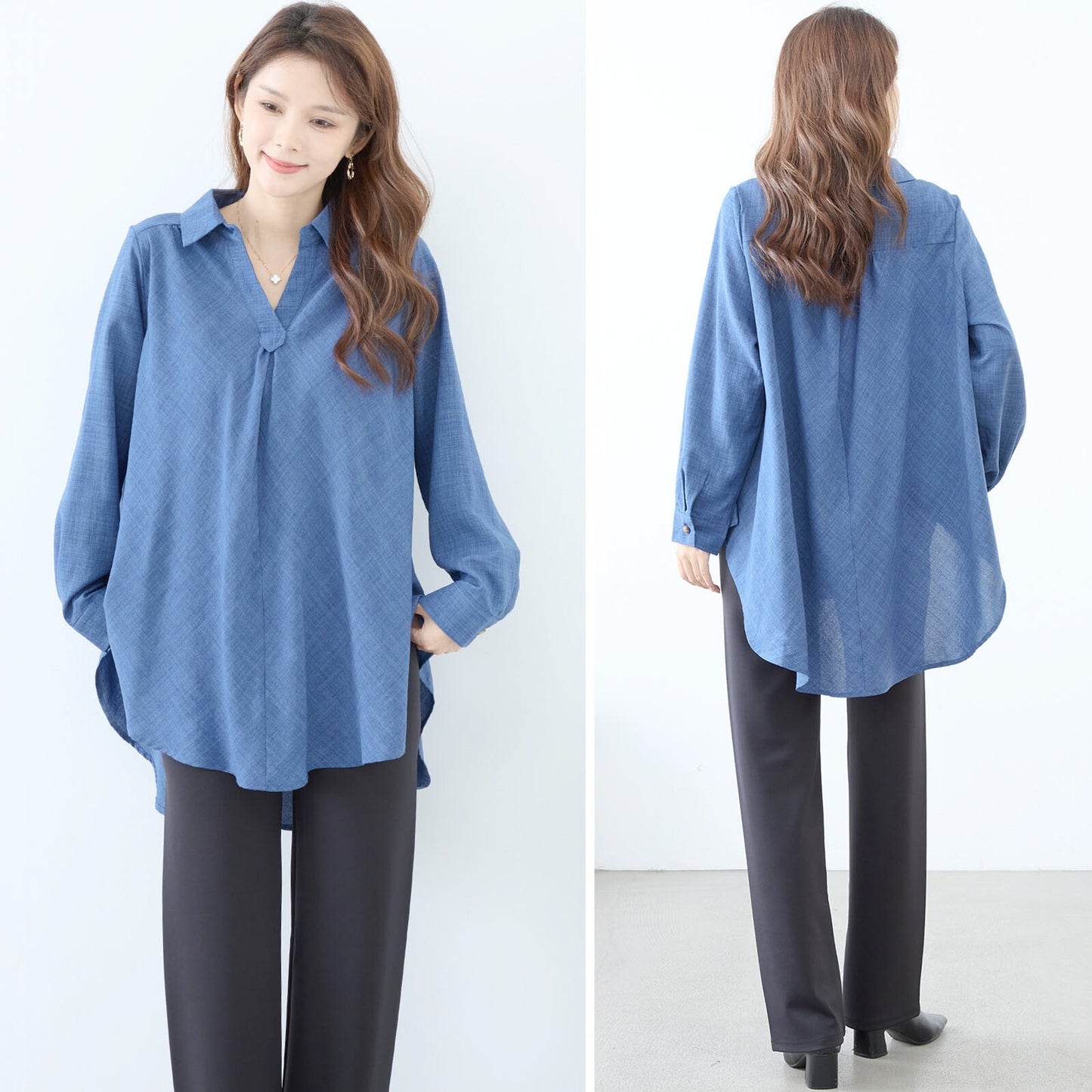 Skipper V-Neck Shirt Blouse V領襯衫