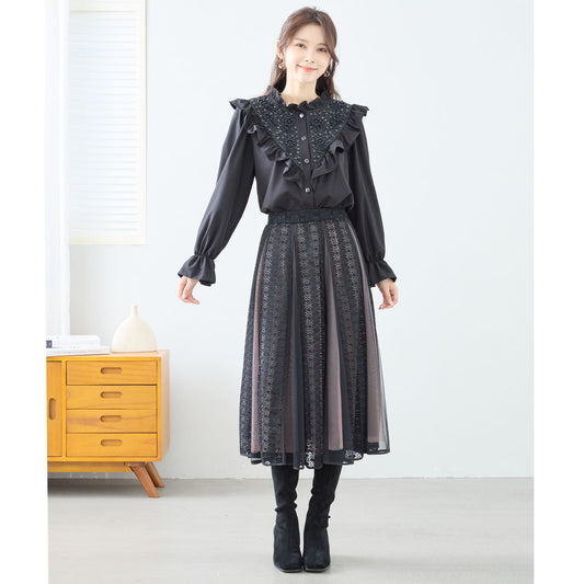 Long sleeve shirt 褶邊襯衫