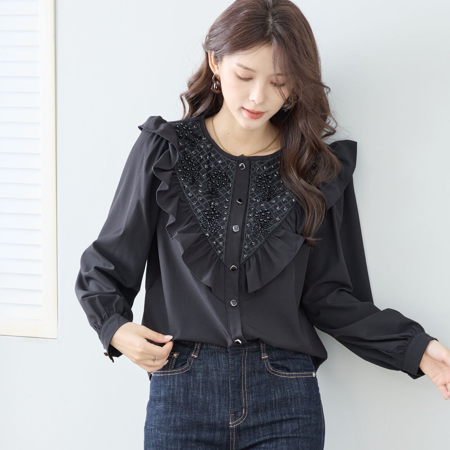 Shirt 褶邊襯衫