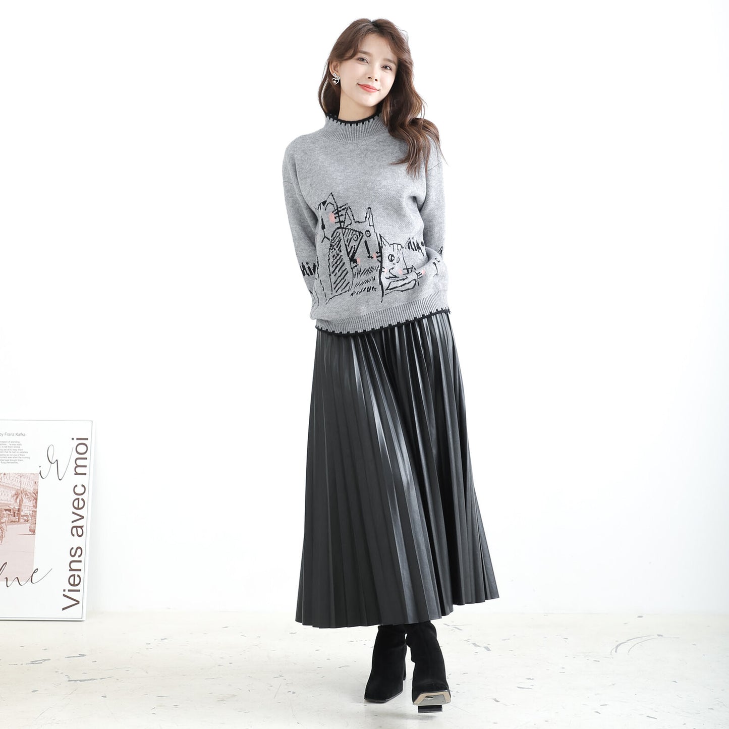 Knitwear with cute cats 可愛貓貓圖案的針織衫