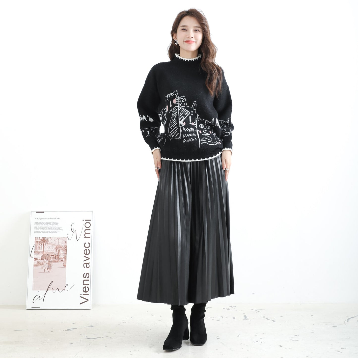 Knitwear with cute cats 可愛貓貓圖案的針織衫