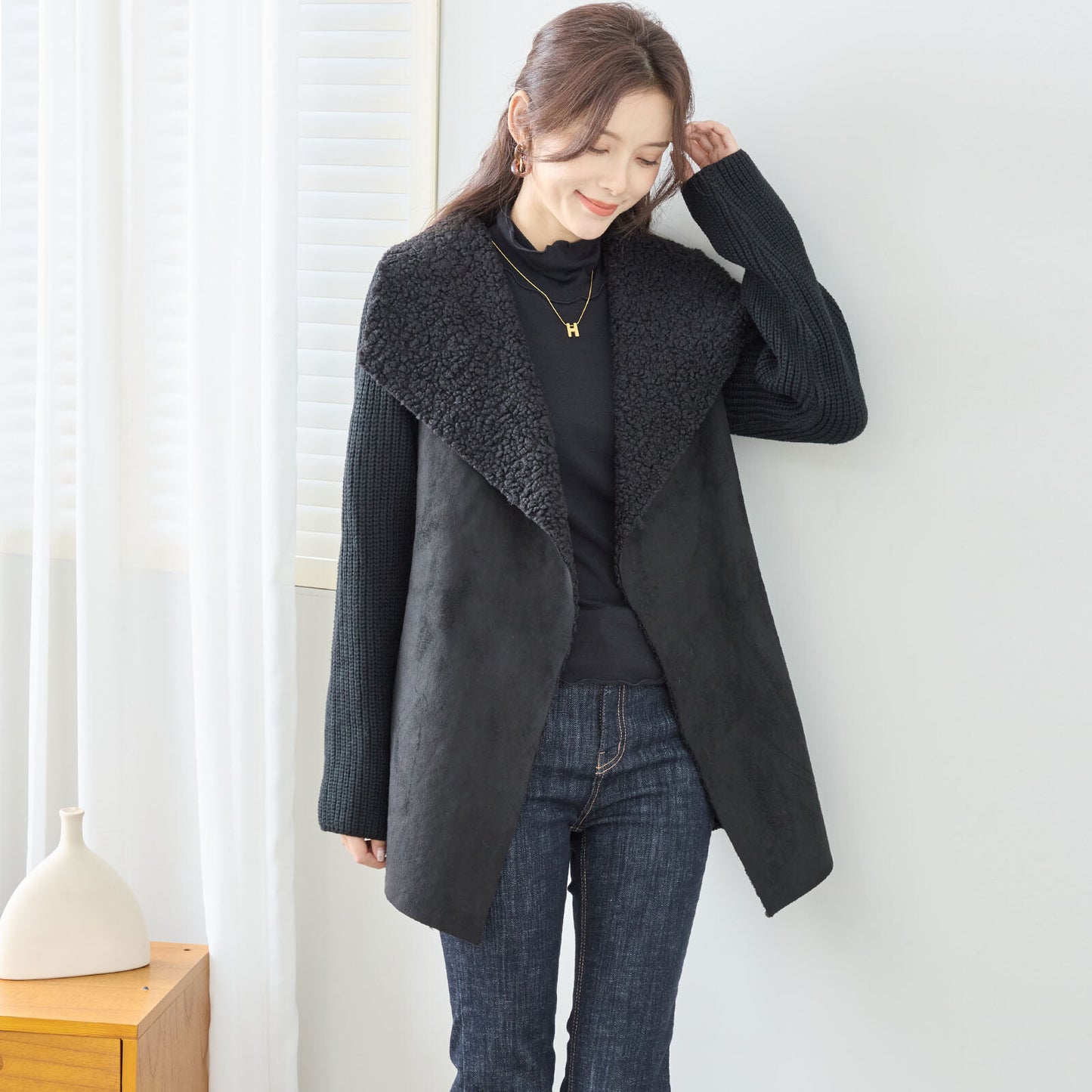 Warm knit jacket
