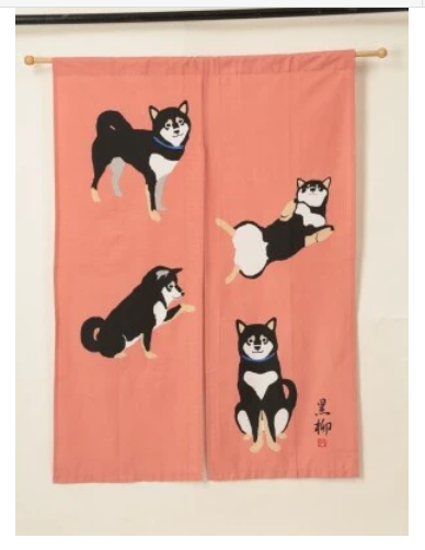 Noren - Shiba Inu (Pink) 門簾