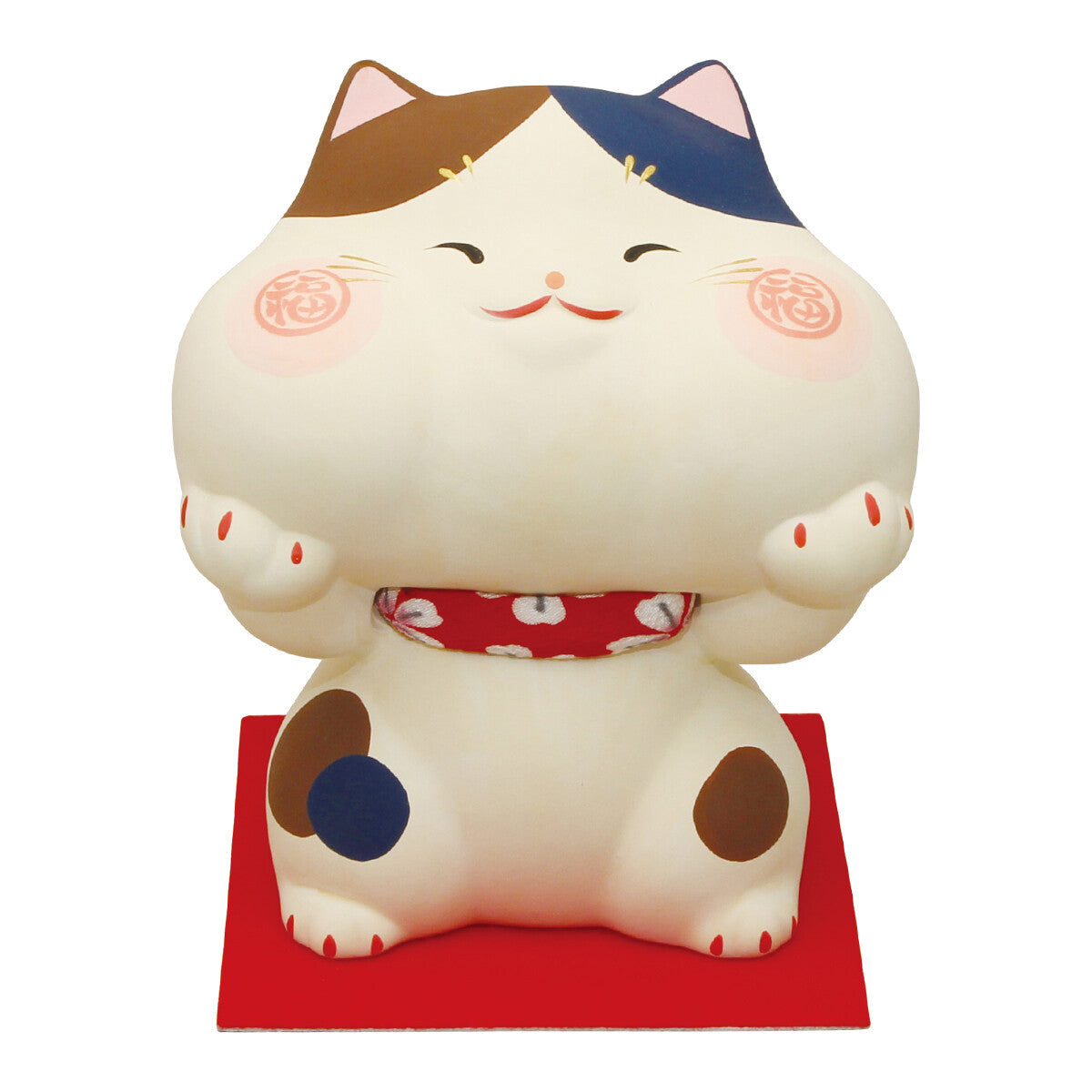 Animal Ornament - (Large) Fukusai Hohoeko Cat Money Box / Tortoiseshell[2100007]