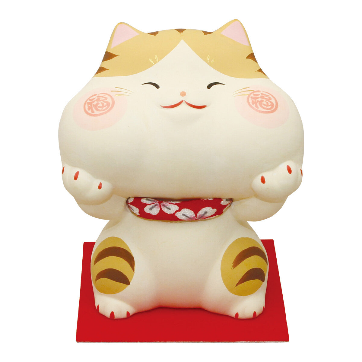 Animal Ornament - (Large) Fukusai Hohoeko Cat Money Box/Tiger[2100008]