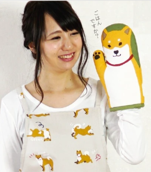 Oven Mitt - Shiba Inu (Black) 隔熱手套