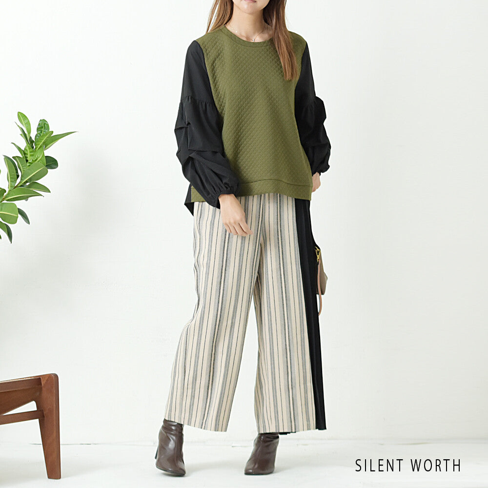 Quilted Button-Up Pullover Shirt/Blouse	絎縫紐扣襯衫/襯衫套頭衫 (CALA # 1108112)