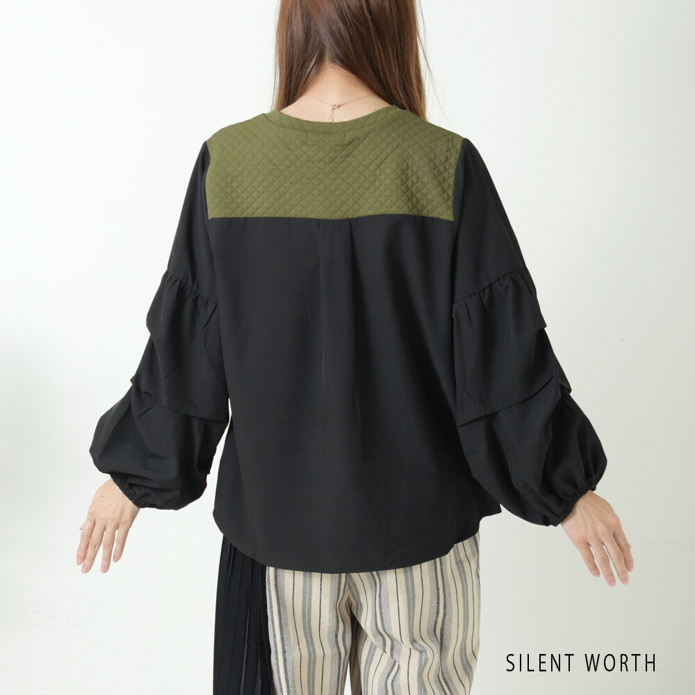 Quilted Button-Up Pullover Shirt/Blouse	絎縫紐扣襯衫/襯衫套頭衫 (CALA # 1108112)