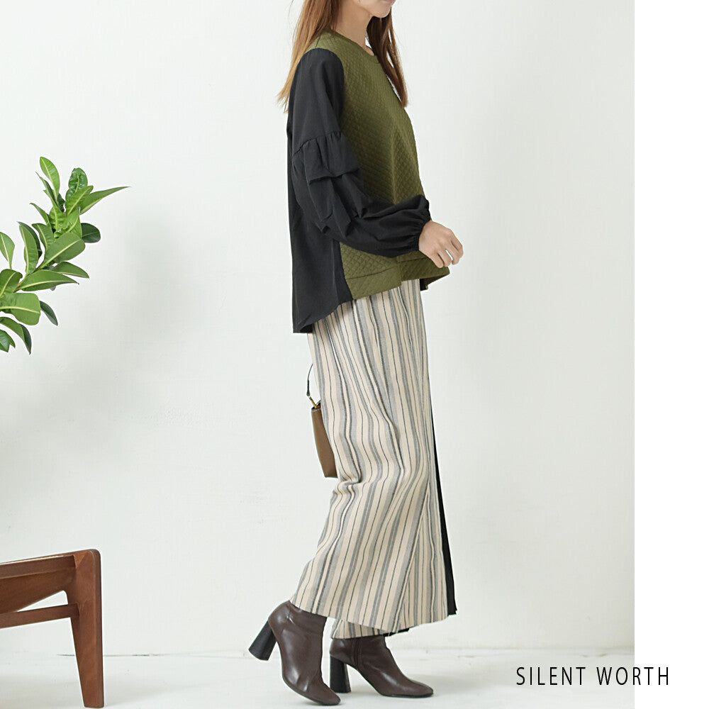 Quilted Button-Up Pullover Shirt/Blouse	絎縫紐扣襯衫/襯衫套頭衫 (CALA # 1108112)