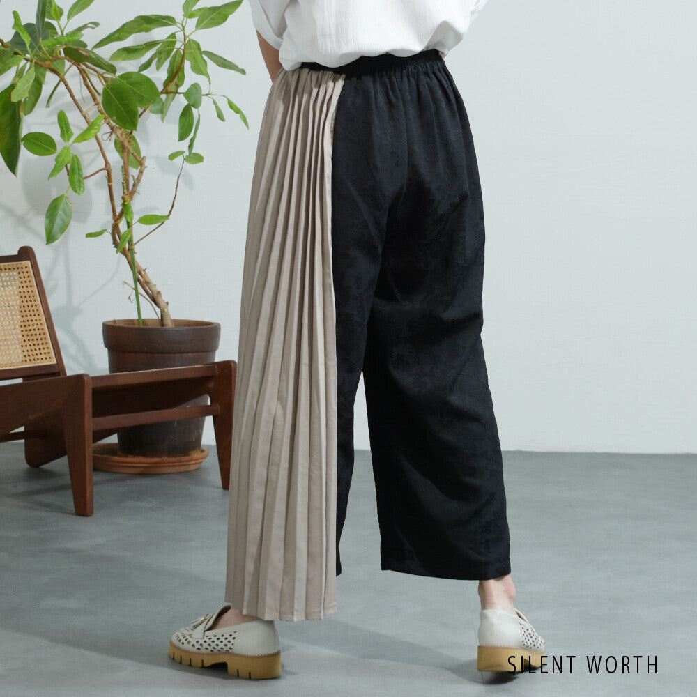 Pleated Floral Pattern Full-Length Pants / 百褶花卉圖案全長褲 (CALA # 1302302)