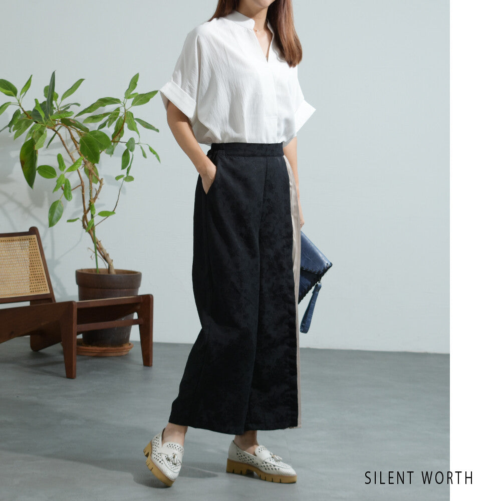 Pleated Floral Pattern Full-Length Pants / 百褶花卉圖案全長褲 (CALA # 1302302)
