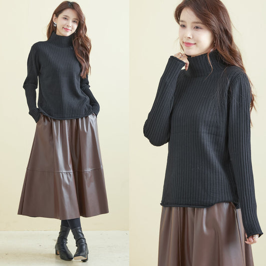 High Neck Knit Sweater 高領針織毛衣
