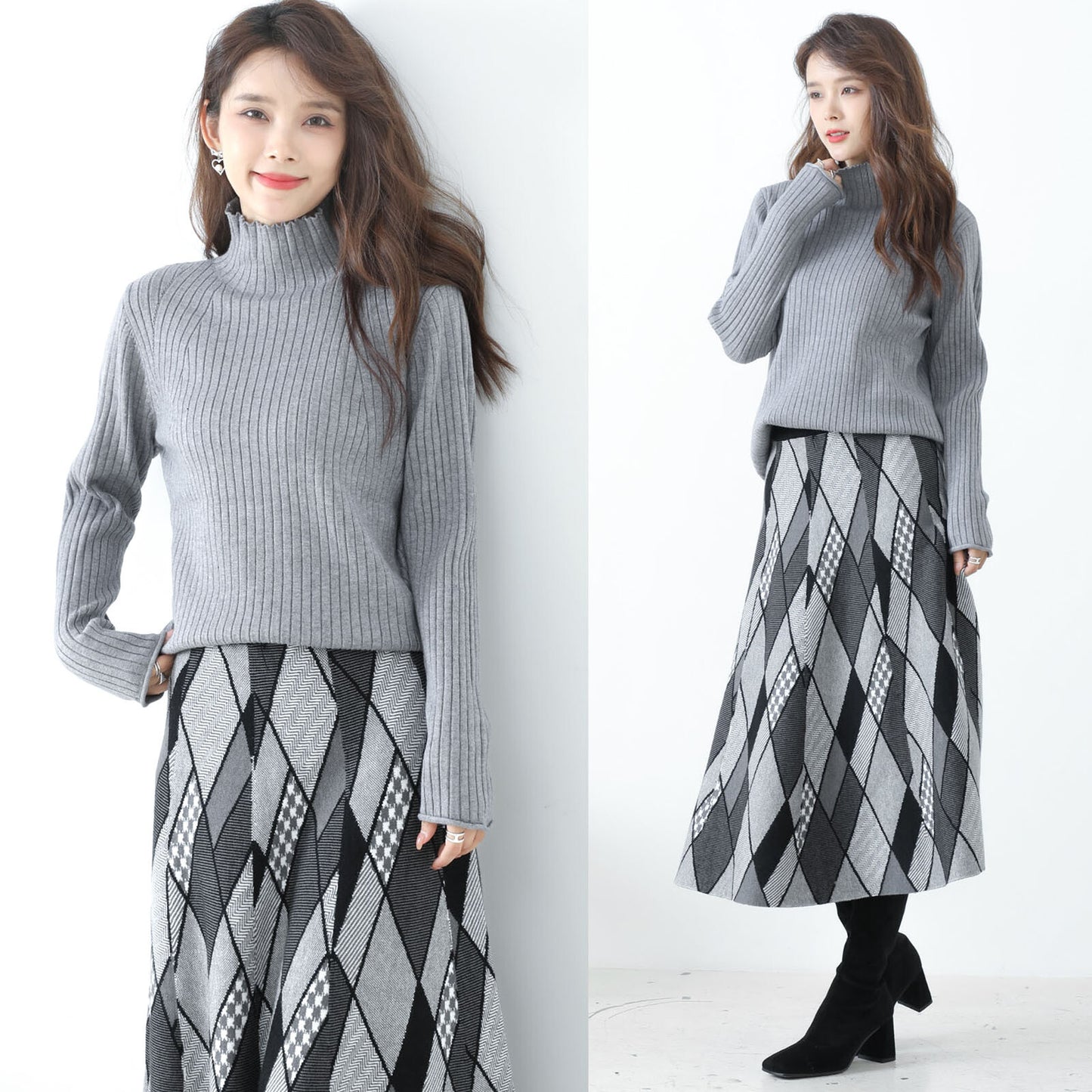 High Neck Knit Sweater 高領針織毛衣