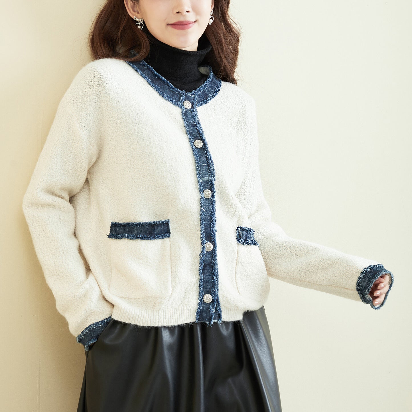 Cardigan (with Denim) 開襟衫（配牛仔布）