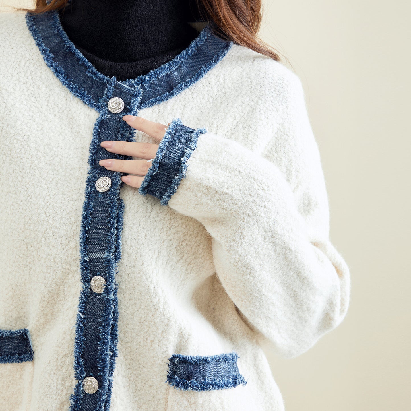 Cardigan (with Denim) 開襟衫（配牛仔布）