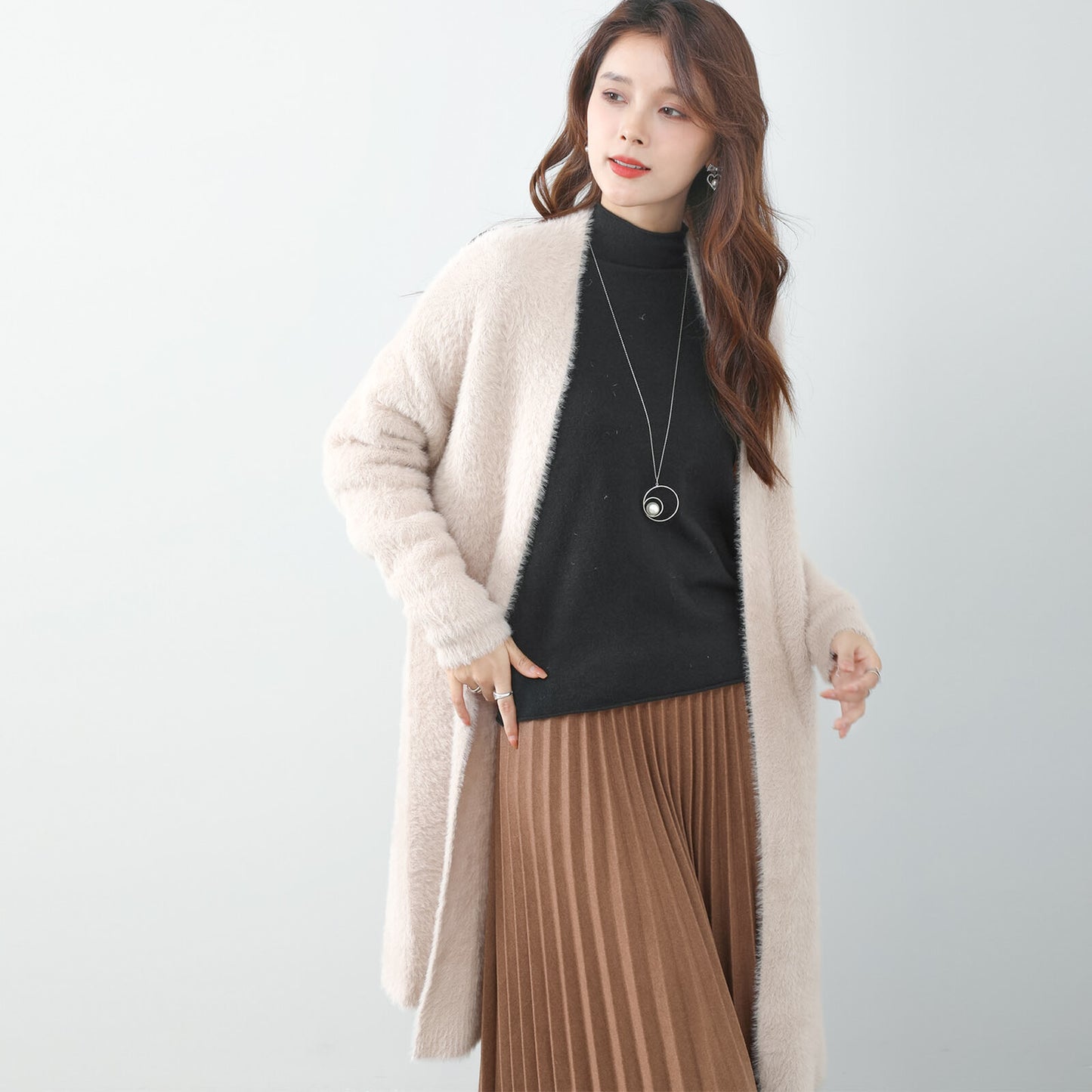 Shaggy Cardigan 毛毛無鈕外套