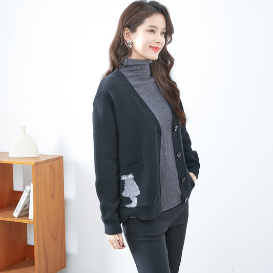 Cardigan with cute cats 可愛貓咪開襟衫