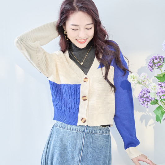 Colour Block Cardigan 開襟衫