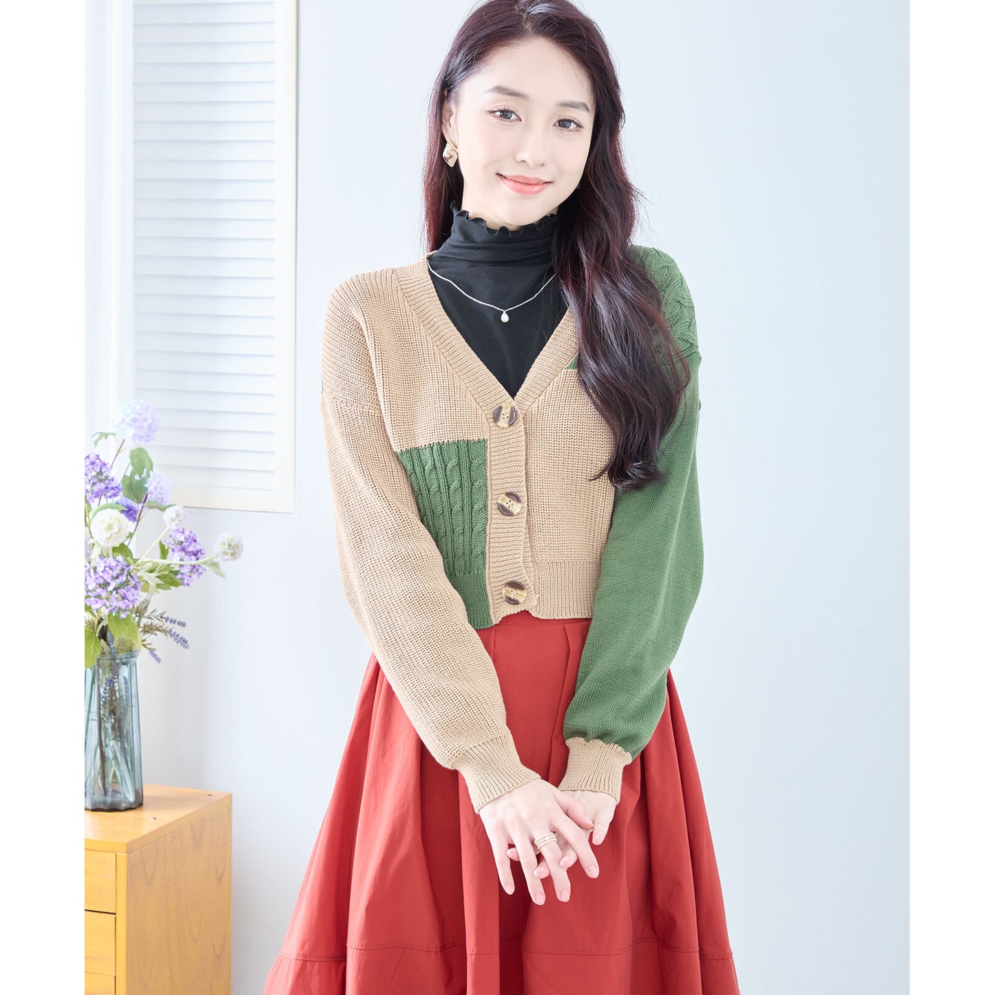 Colour Block Cardigan 開襟衫