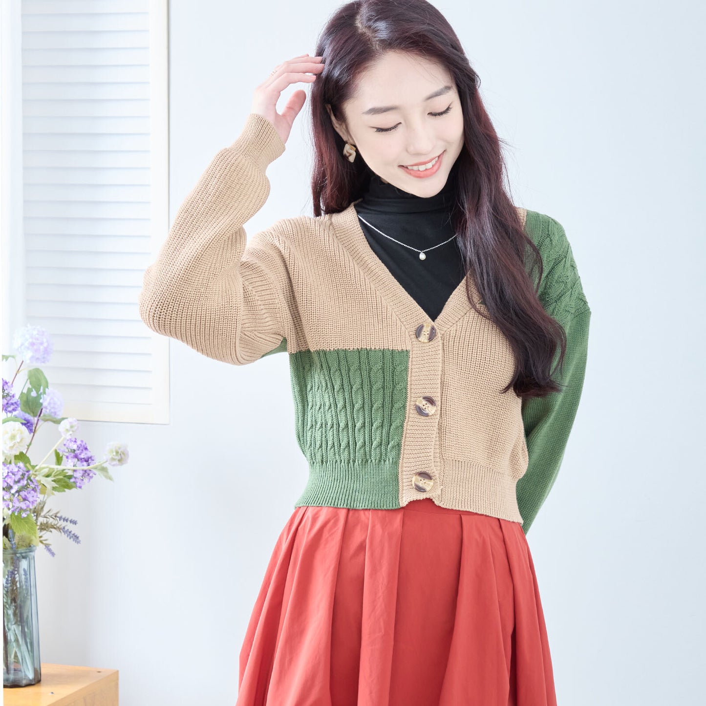 Colour Block Cardigan 開襟衫