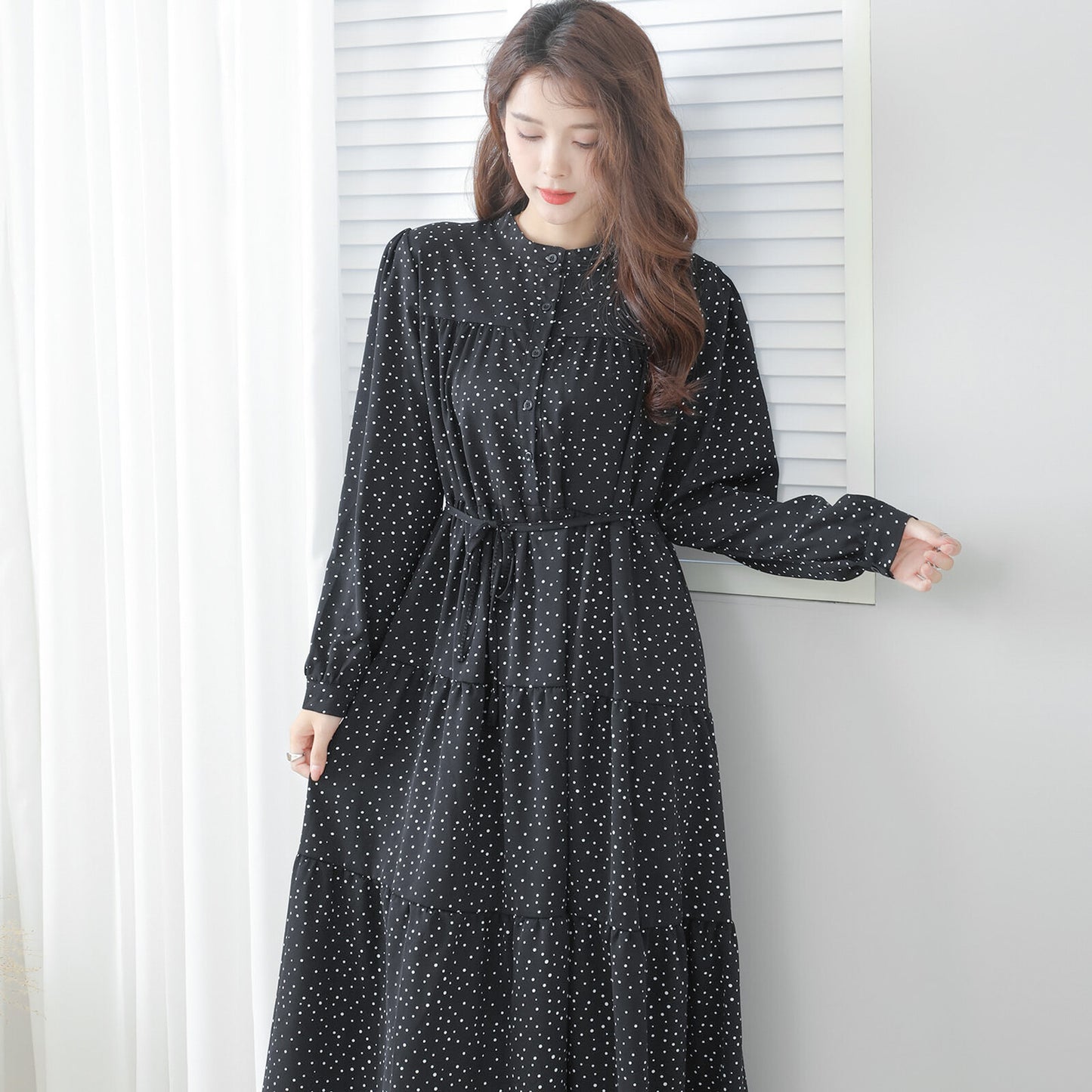Tiered Polka Dot Dress 分層圓點連身裙