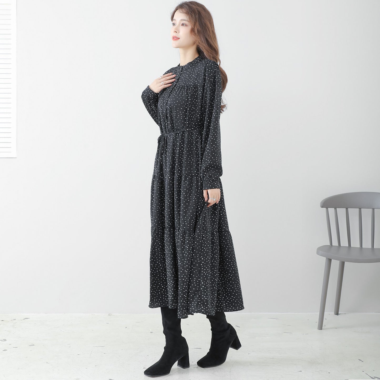 Tiered Polka Dot Dress 分層圓點連身裙