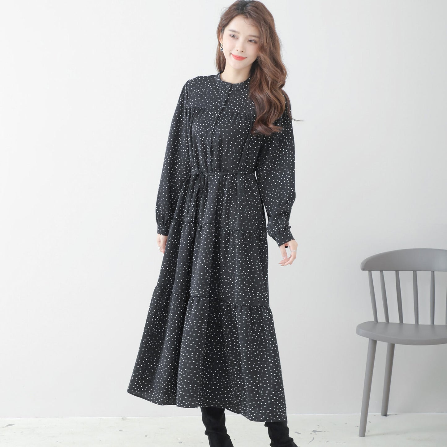 Tiered Polka Dot Dress 分層圓點連身裙