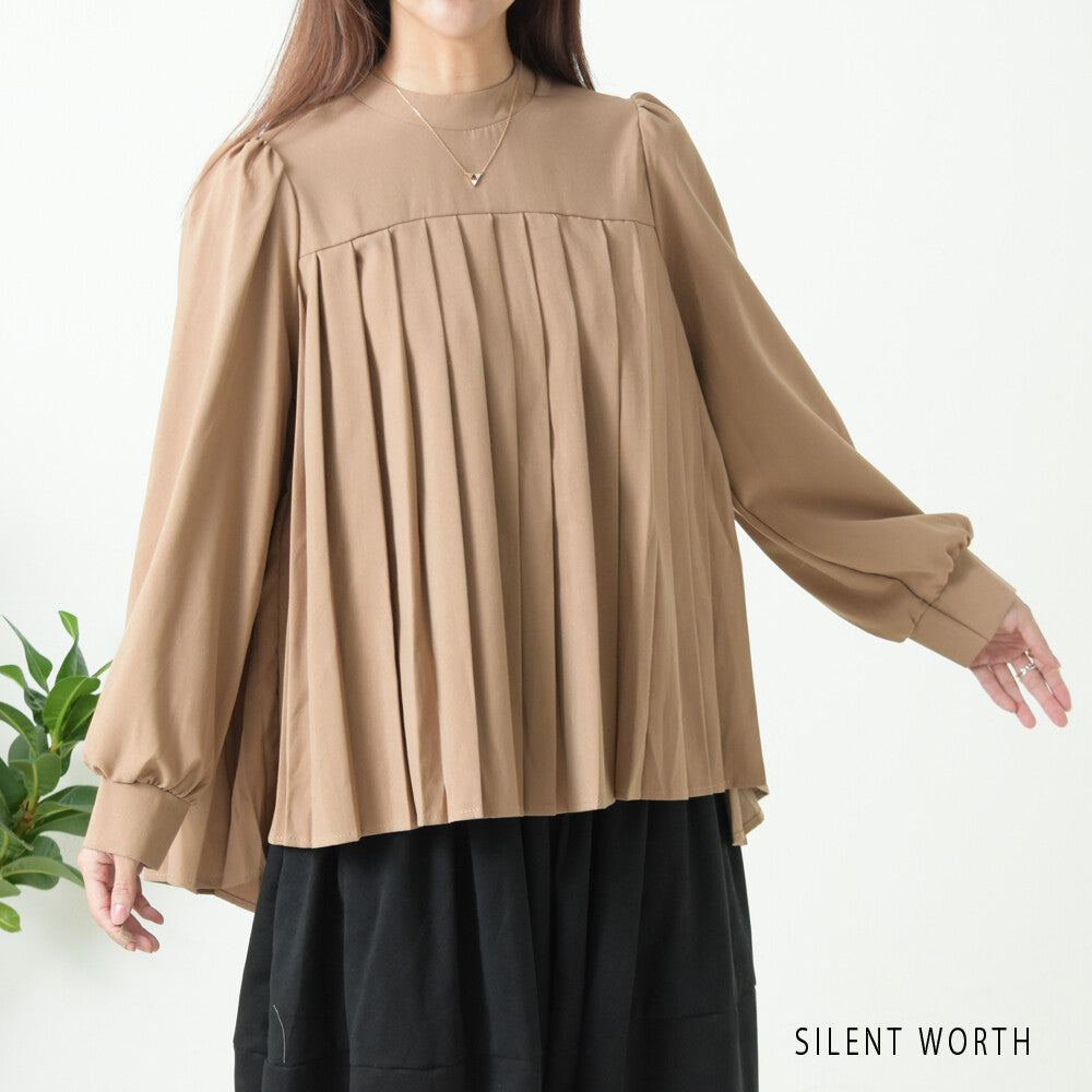 Pleated Button-Up Pullover Shirt/Blouse 連結襯衫/襯衫褶皺套頭衫 (CALA # 1108415)