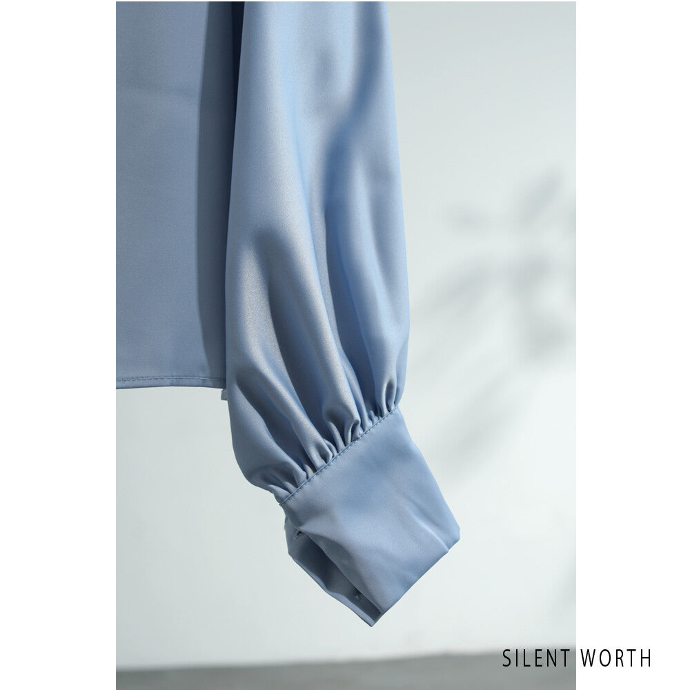 Dolman Sleeve Pullover Shirt/Blouse 紐扣襯衫/襯衫蝙蝠袖套頭緞面 (CALA # 1108907)